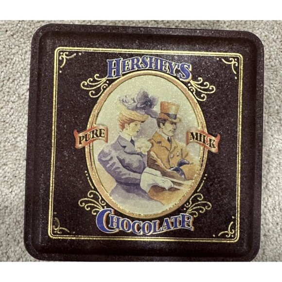 Vintage Hersheys  Milk Chocolate Tin Box With Victorian Design Limited Edition - Picture 2 of 8